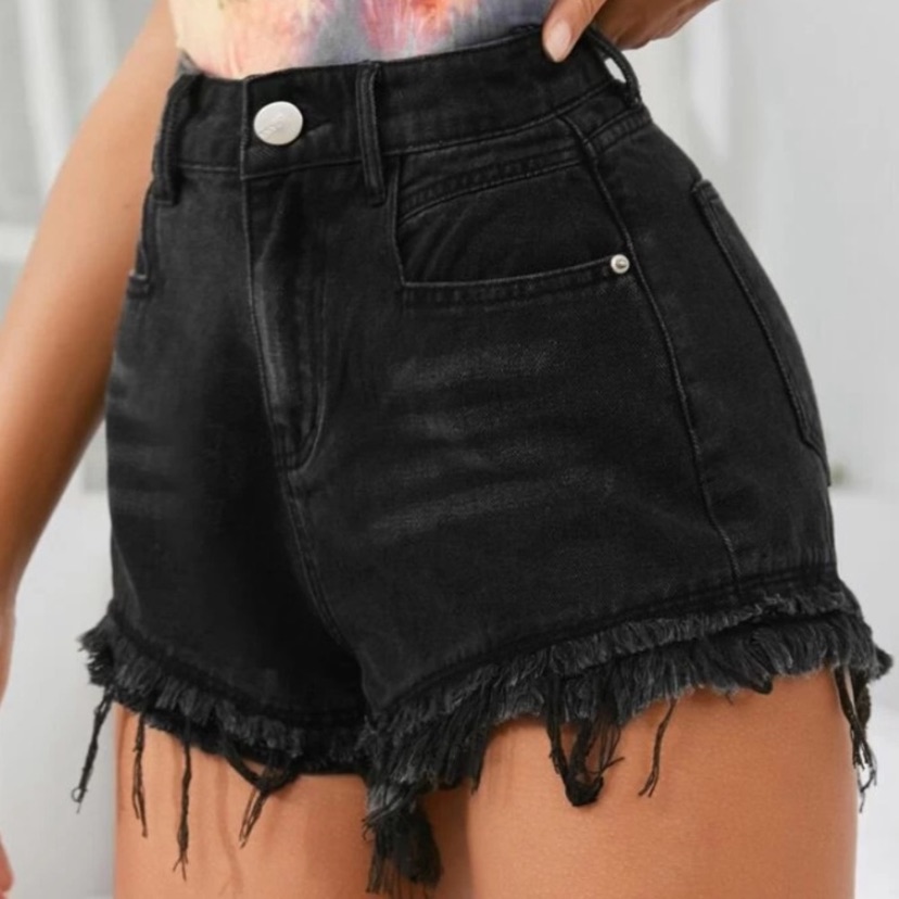 Brand New High Waist Black Denim Shorts Brand New High Waist Black Denim Shorts